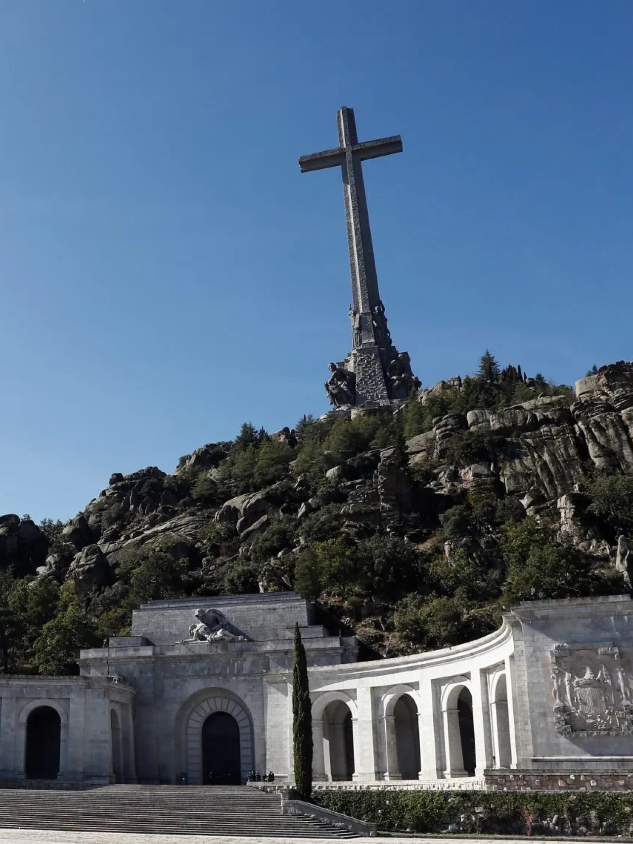 El Valle de los Caídos durante el día de la exhumación de los restos de Franco