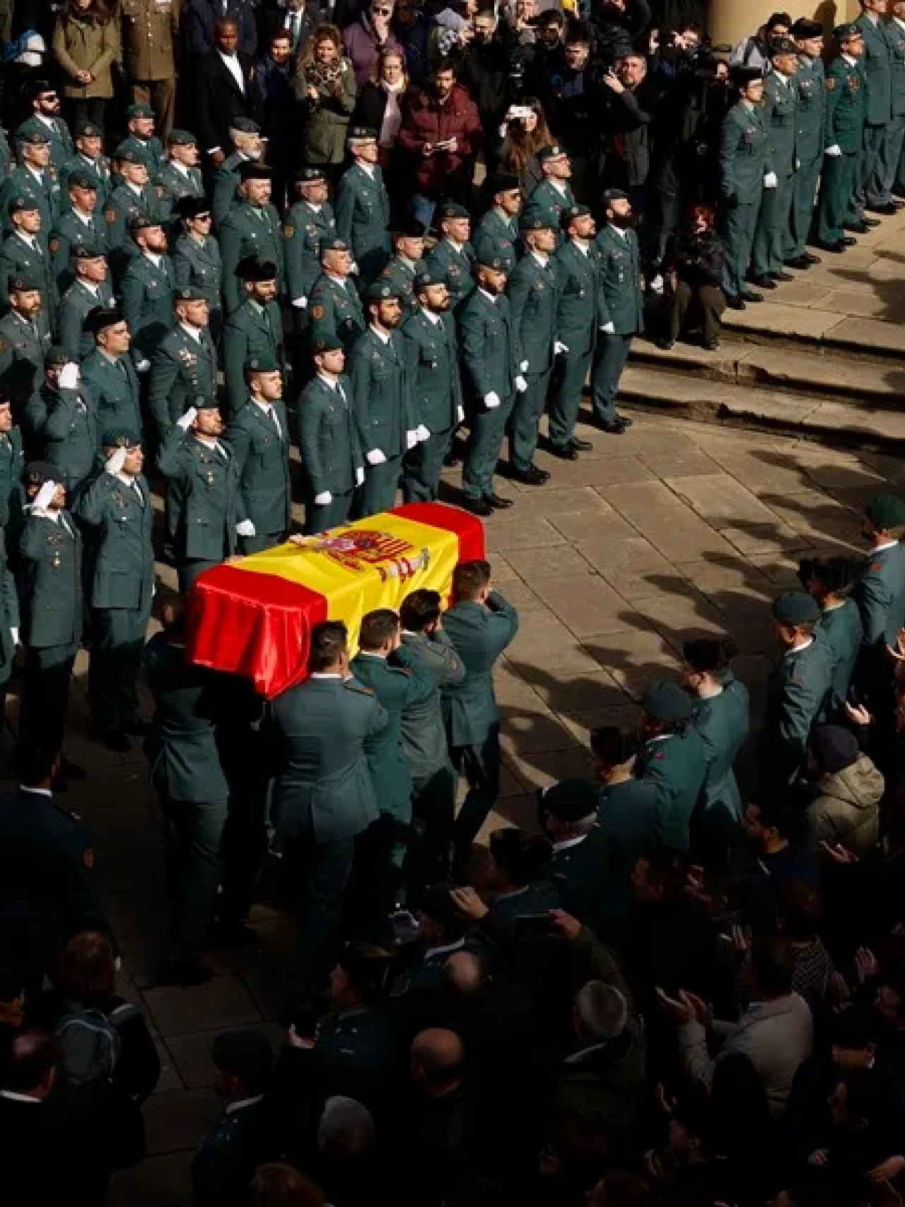 Funeral en Pamplona en memoria del guardia civil David Pérez Carracedo, fallecido en Barbate