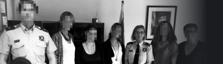 La intendente de los Mossos, Teresa Laplana, a la derecha de la imagen