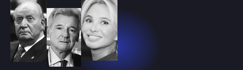 El rey emérito Juan Carlos I, el abogado Dante Canonica y Corinna Larsen