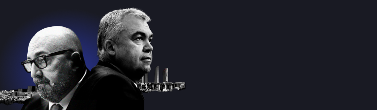 Koldo García y Santos Cerdán en un fotomontaje