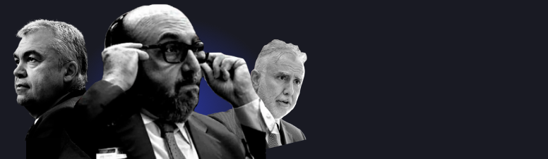 El ministro Ángel Víctor Torres, Koldo García y Santos Cerdán