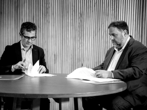 Félix Bolaños y Oriol Junqueras