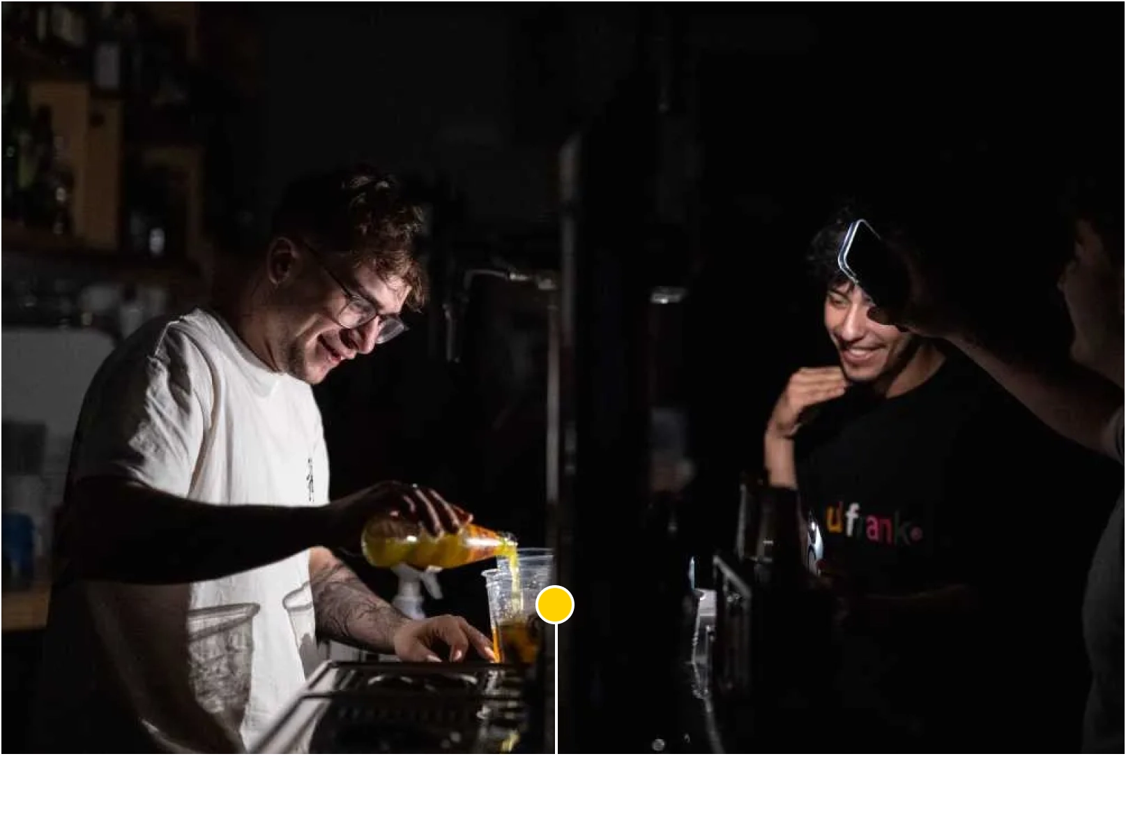 Jóvenes en el interior de un bar el 28-A