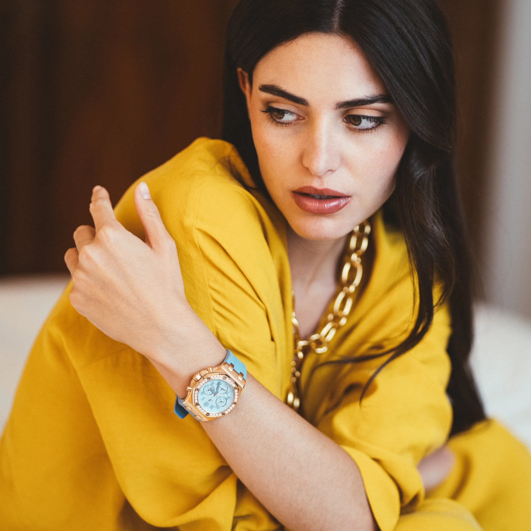 Foto uno de la modelo con un Cronógrafo Automático de la colección Royal Oak Offshore de Audemars Piguet