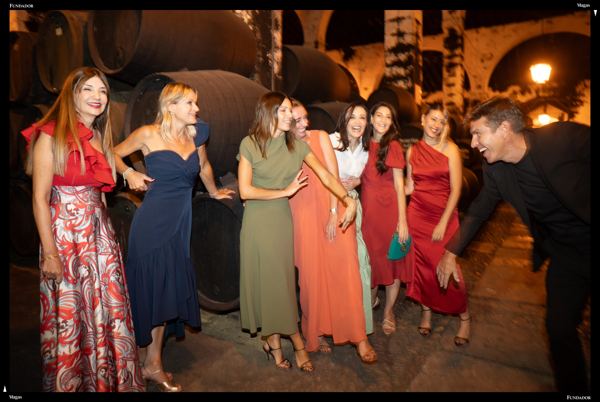 Patricia Marco, Isabel Cabrera, Virginia Troconis, Marta Manzano, Cruz Sánchez de Lara, Leonor Lavado, Lina Smith y Manuel Diaz 'El Cordobés'