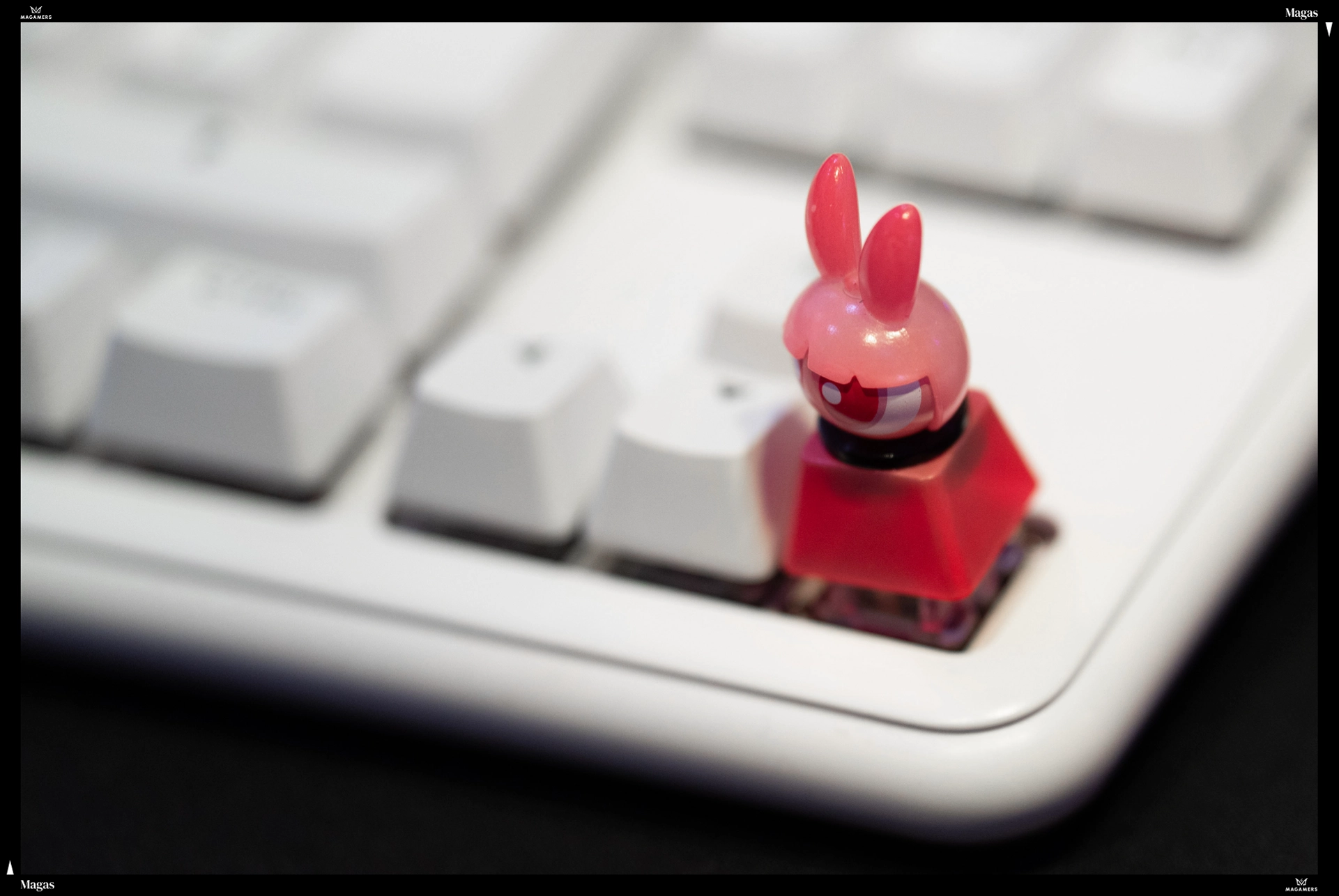 Detalle del teclado de una de las gamers