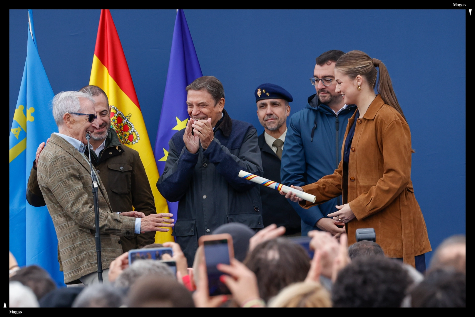Este 2025, en la entrega del galardón al Pueblo Ejemplar en Asturias, Leonor fue la protagonista dando el único discurso de la jornada