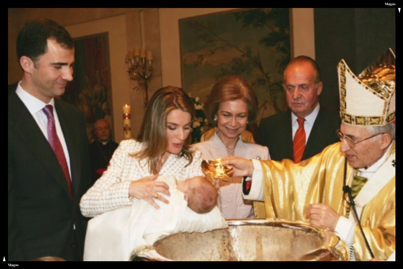 El 14 de enero de 2006 fue bautizada en el Palacio de la Zarzuela.