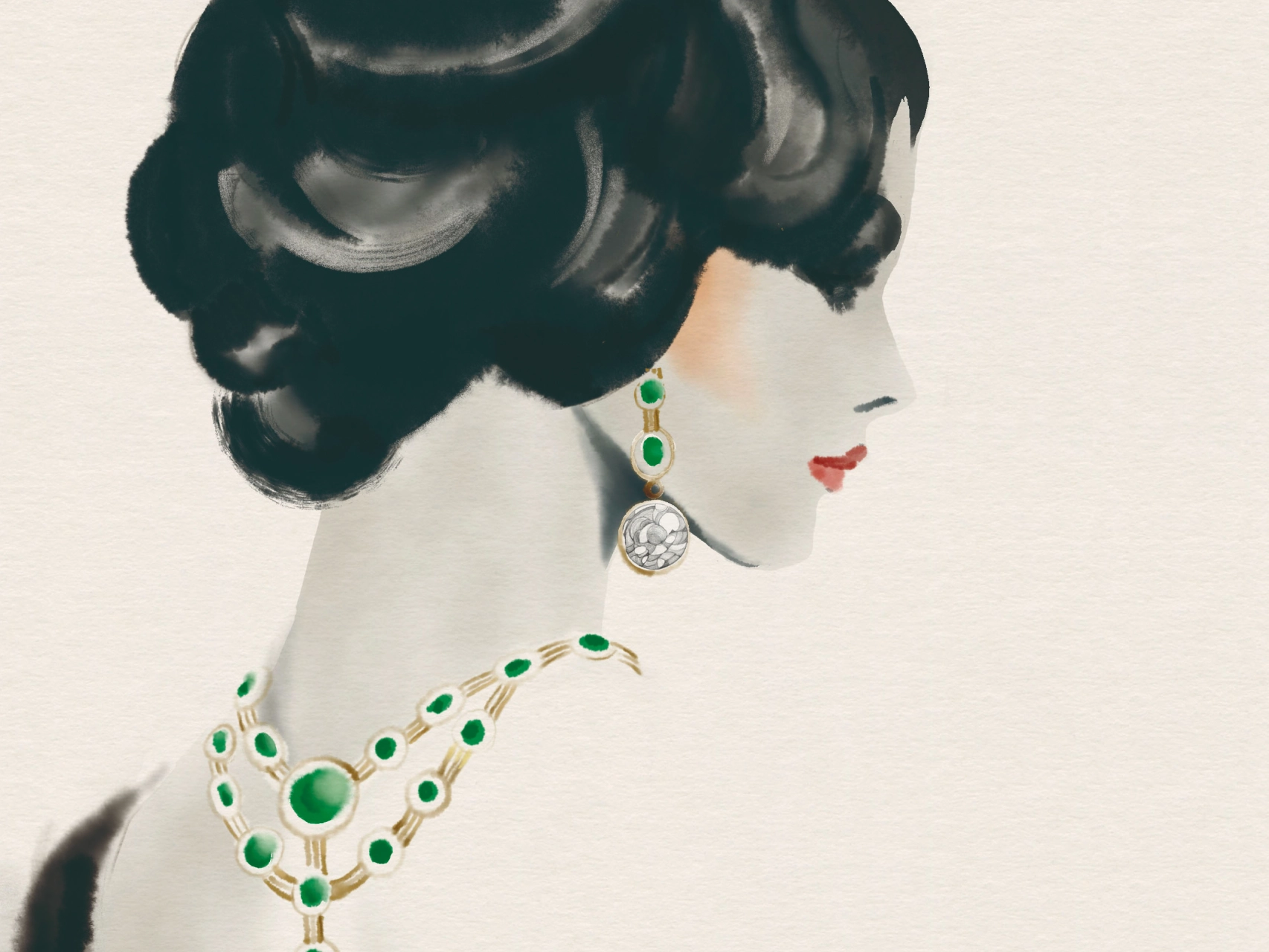 Ilustración de Carmen García Huerta del listado Top100 Lujos de Joyería