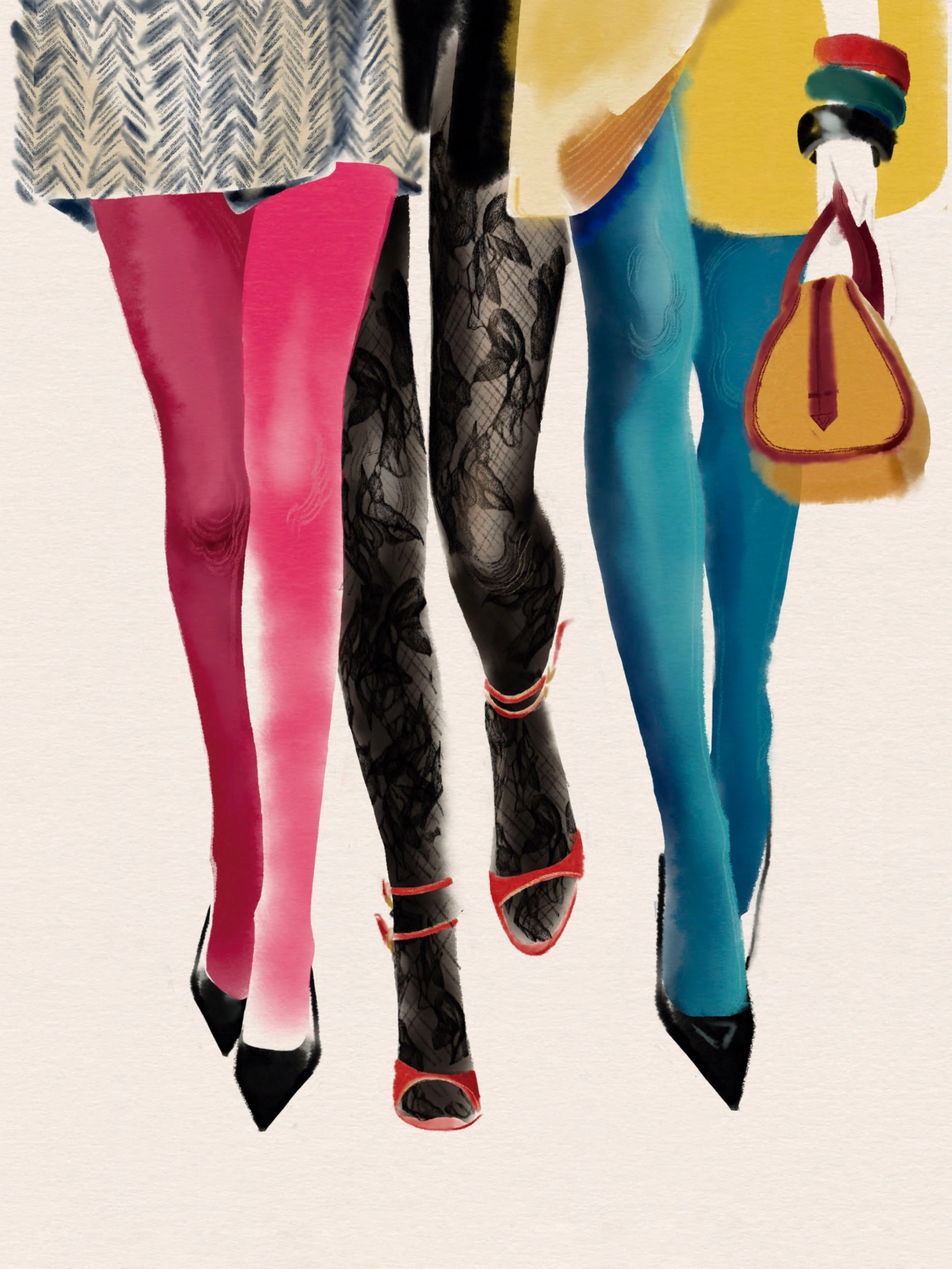 Ilustracion de Carmen García Huerta sobre los Top 100 lujos de Moda