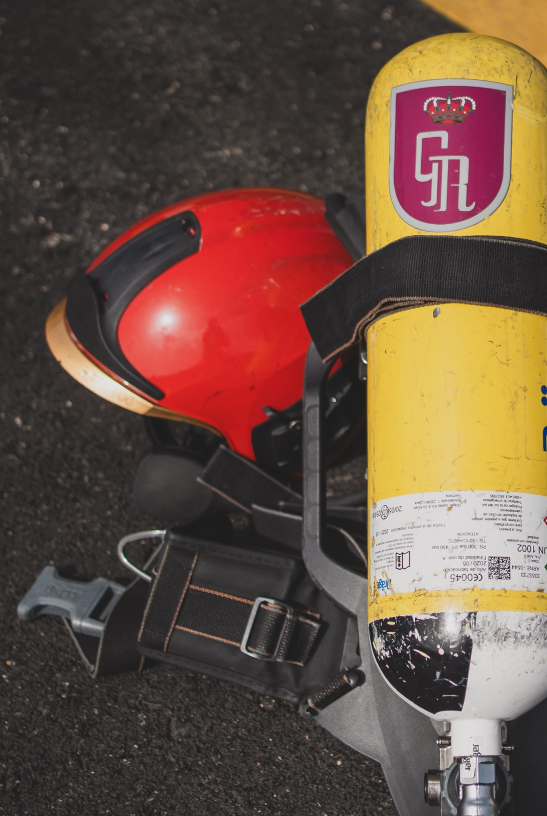 Equipamiento de bomberos de la Guardia Real