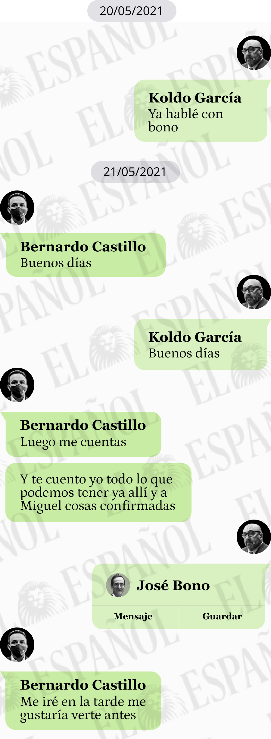 Conversación de Bernardo Castillo con Koldo García en 2021