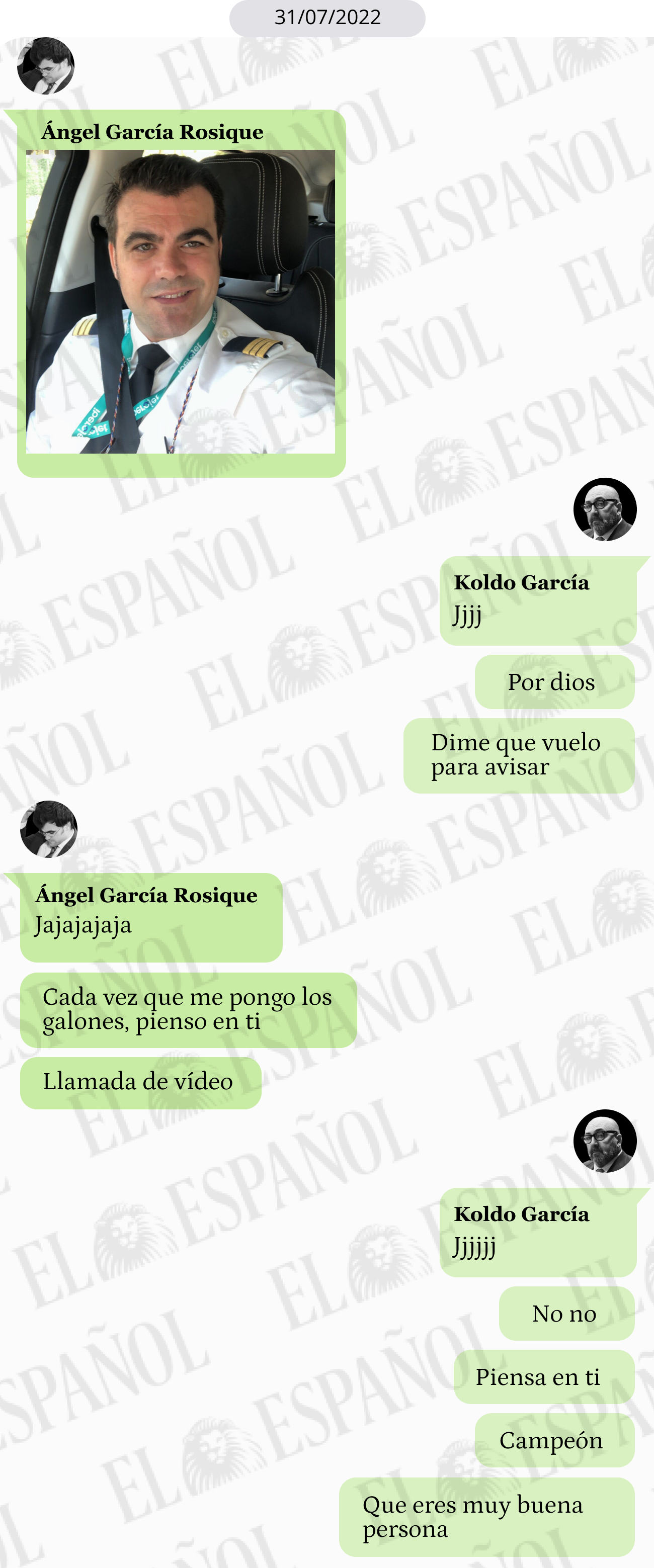 Conversación entre Ángel García Rosique y Koldo García en 2021
