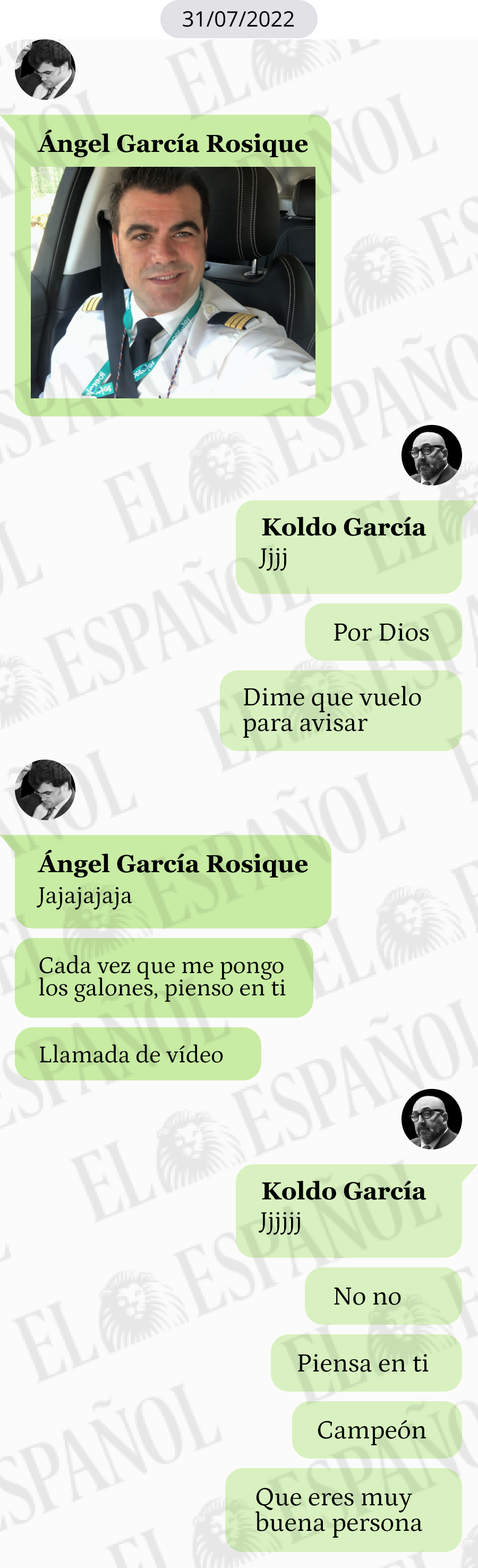 Conversación entre Ángel García Rosique y Koldo García en 2021