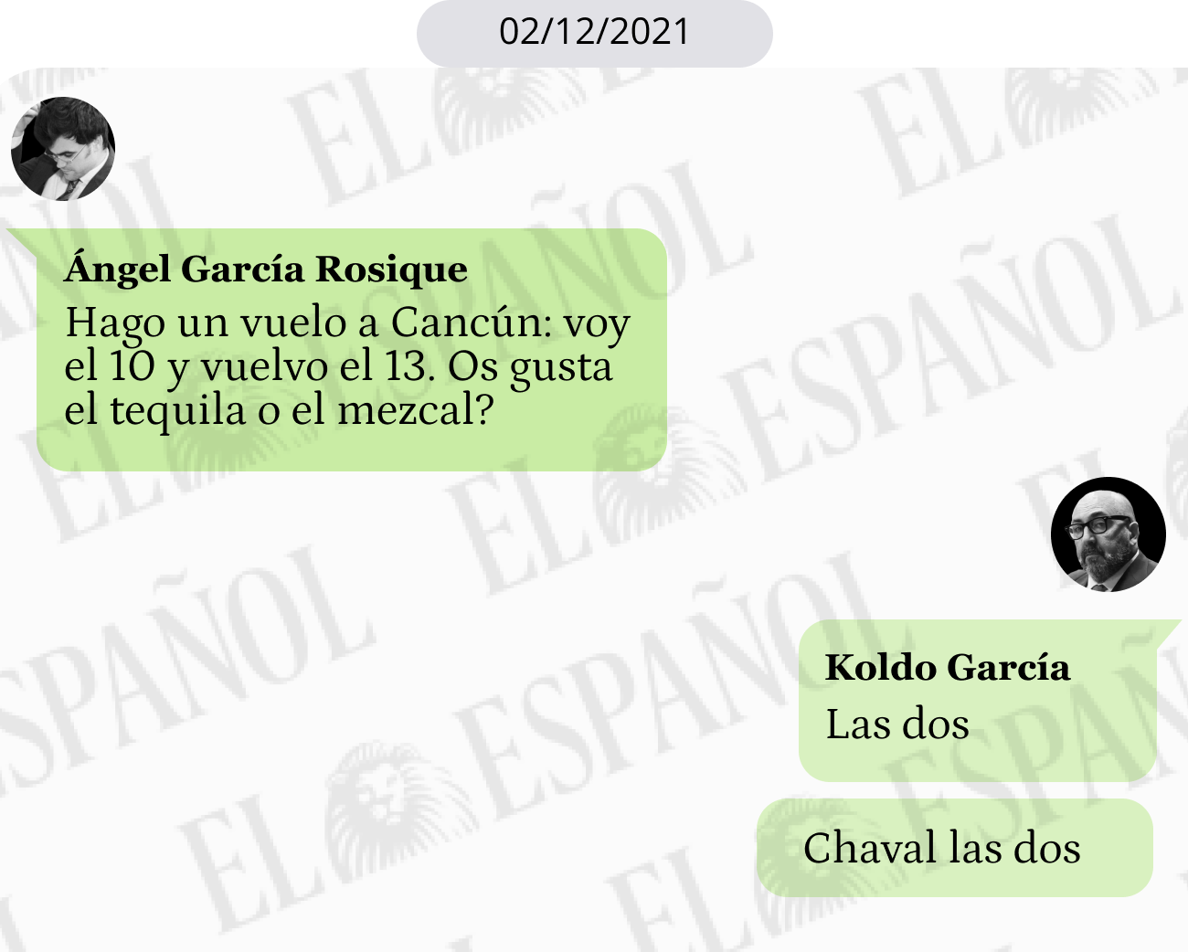 Conversación entre Ángel García Rosique y Koldo García en 2021