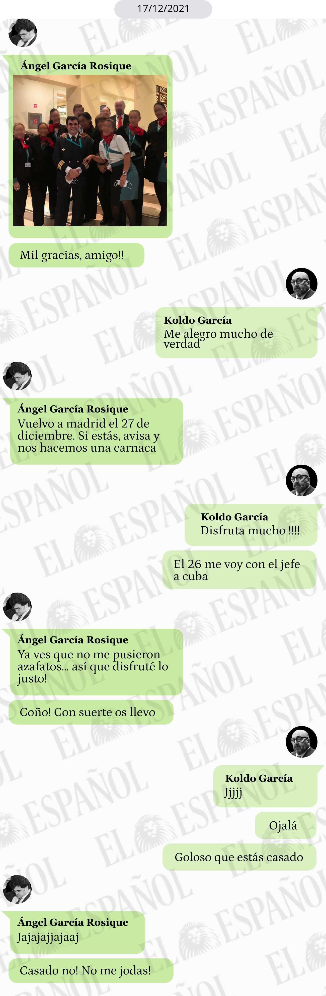 Conversación entre Ángel García Rosique y Koldo García en 2021