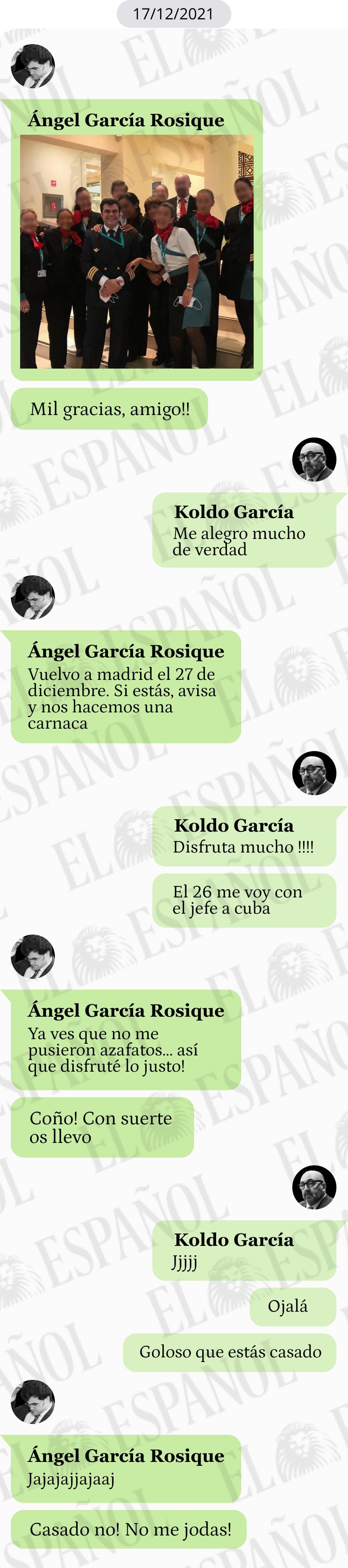 Conversación entre Ángel García Rosique y Koldo García en 2021