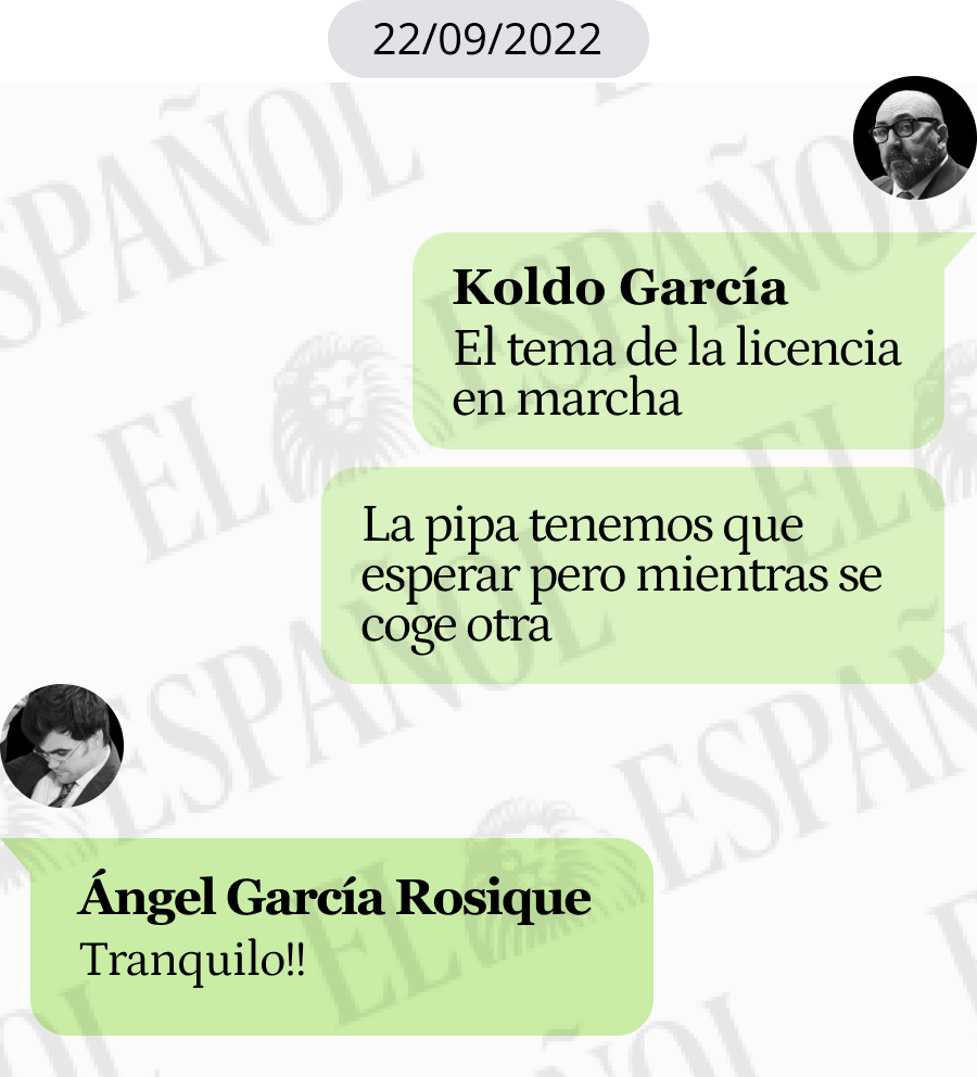 Conversación entre Ángel García Rosique y Koldo García en 2022