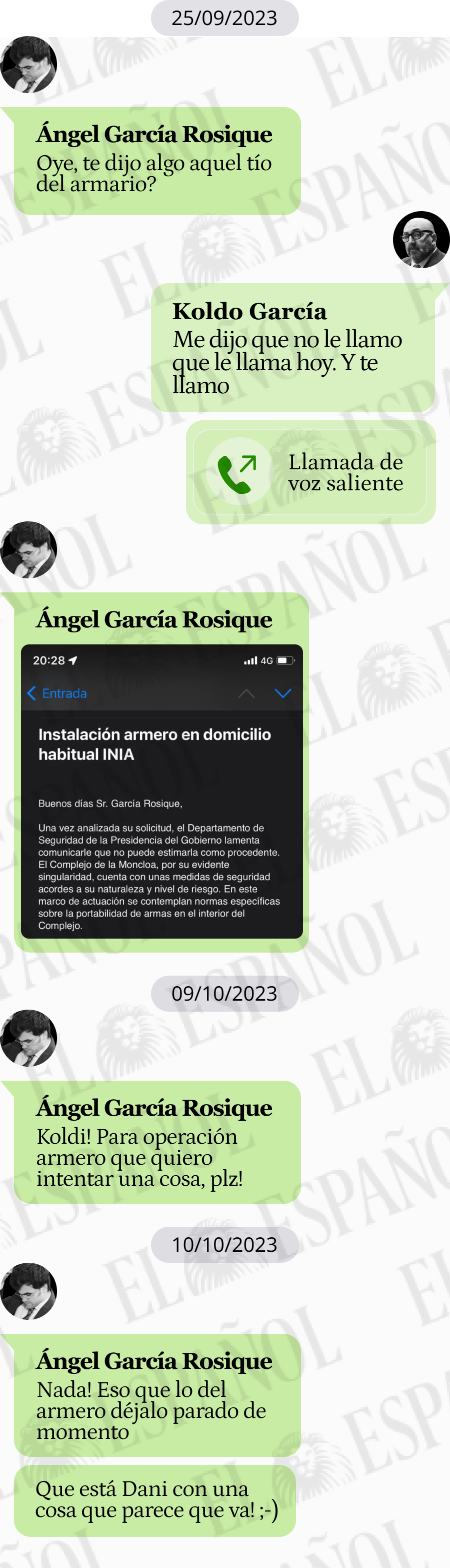 Conversación entre Ángel García Rosique y Koldo García en 2023