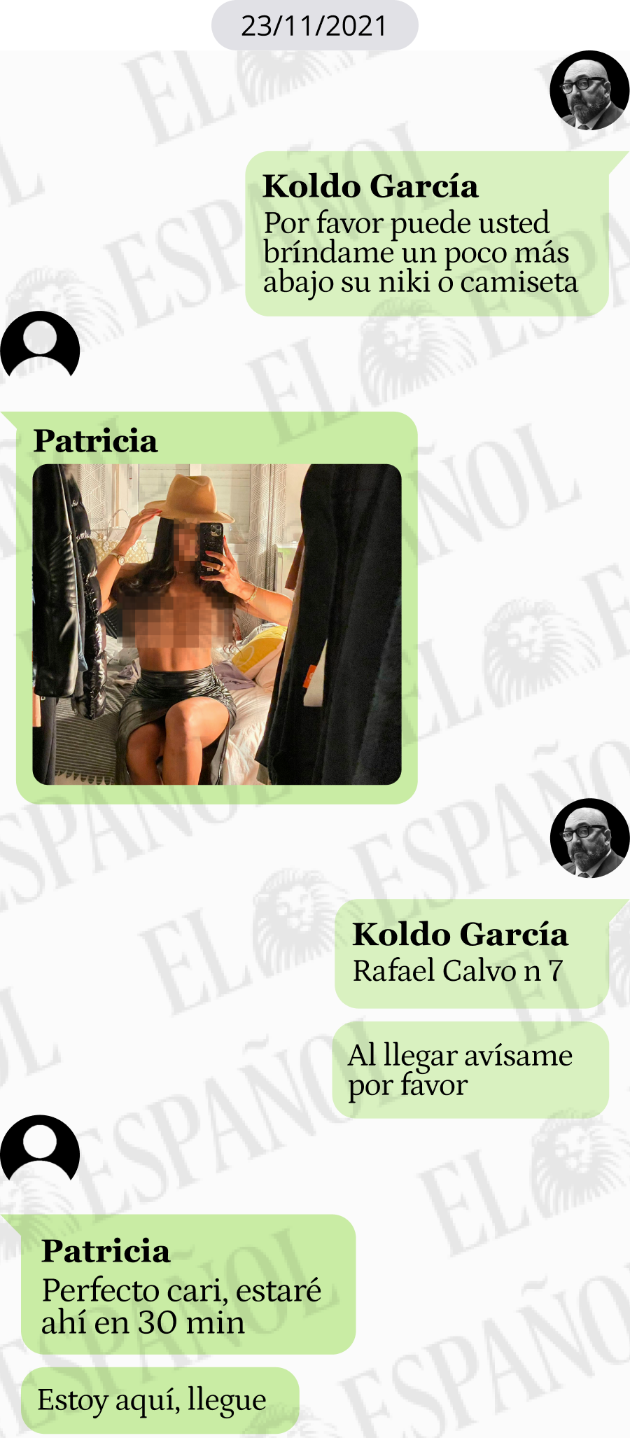 Conversación entre Patricia y Koldo García en 2021